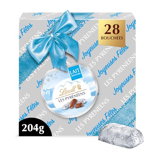 Lindt - Boîte Cadeau LES PYRÉNÉENS - Chocolat au Lait - Frais et Fondant - Idéal pour Noël, 204g