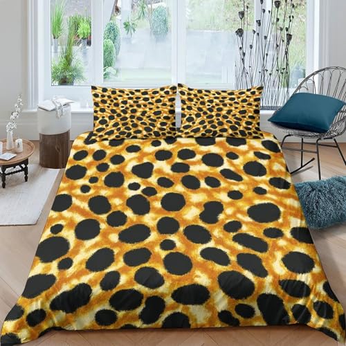 Parure de lit motif animalier 3D de qualité supérieure en microfibre résistante avec zip caché