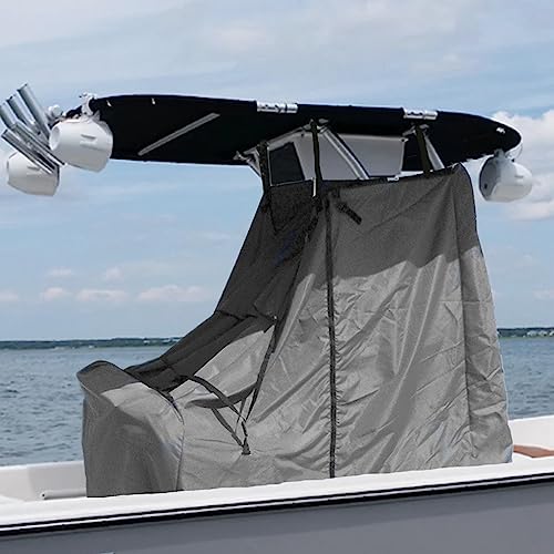 T-Top Center Console Cover for Boat - 600D Waterproof Marine Grade Oxford Fabric, Heavy Duty (Grey, 48
