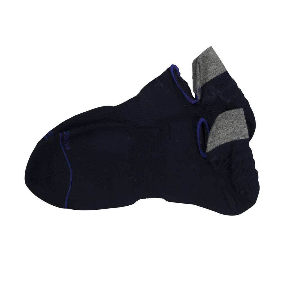 Mens Invisible Touch No Show Pima Cotton Stripe Sneaker Socks
