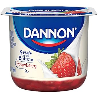Dannon Fruit on the Bottom Strawberry Yogurt, 6 Ounce -- 12 per case.
