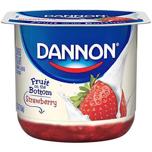 Dannon Fruit on the Bottom Strawberry Yogurt, 6 Ounce -- 12 per case.