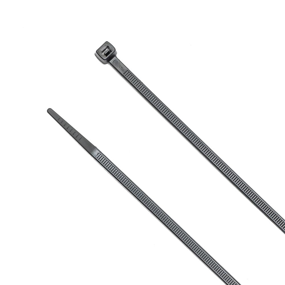 ZipTie.com Zestaw 100 uniwersalnych opasek kablowych Czarny 27,9 cm Wytrzymałość na rozciąganie 34 kg