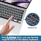 NPUOLS Keyboard Cover for MacBook Air M4 M3 M2 13.6" / 15", 2025-2021 MacBook Pro M5 M4 M3 M2 M1 Pro/Max 14" /16", Ultra Thin Protector for Mac Keyboards with UK/EU Layout-TPU Clear - Image 5