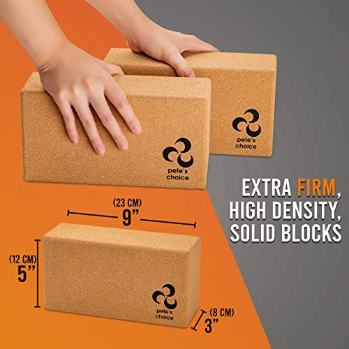 pete's 2 CORK Yoga Blocks & 2 Straps (8 ft) - Image 3