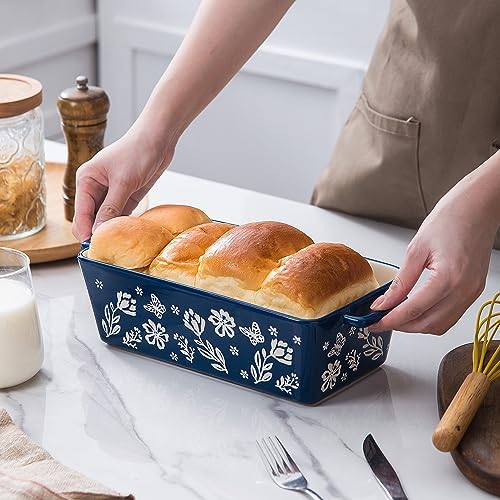 Wisenvoy Loaf Pan Bread Pan Ceramic Baking Pans Hand Paint Meatloaf Pan Nonstick Loaf Pans For Baking Bread - Thumbnail 5