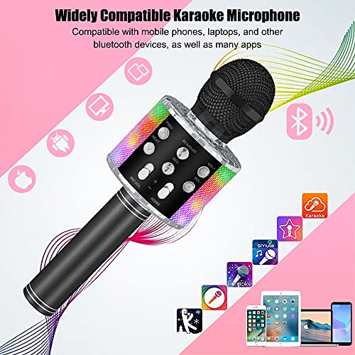Ankuka bluetooth-karaoke-microfoon, draadloze microfoon met ingebouwde luidsprekers, handheld karaoke microfoon voor… - Image 6