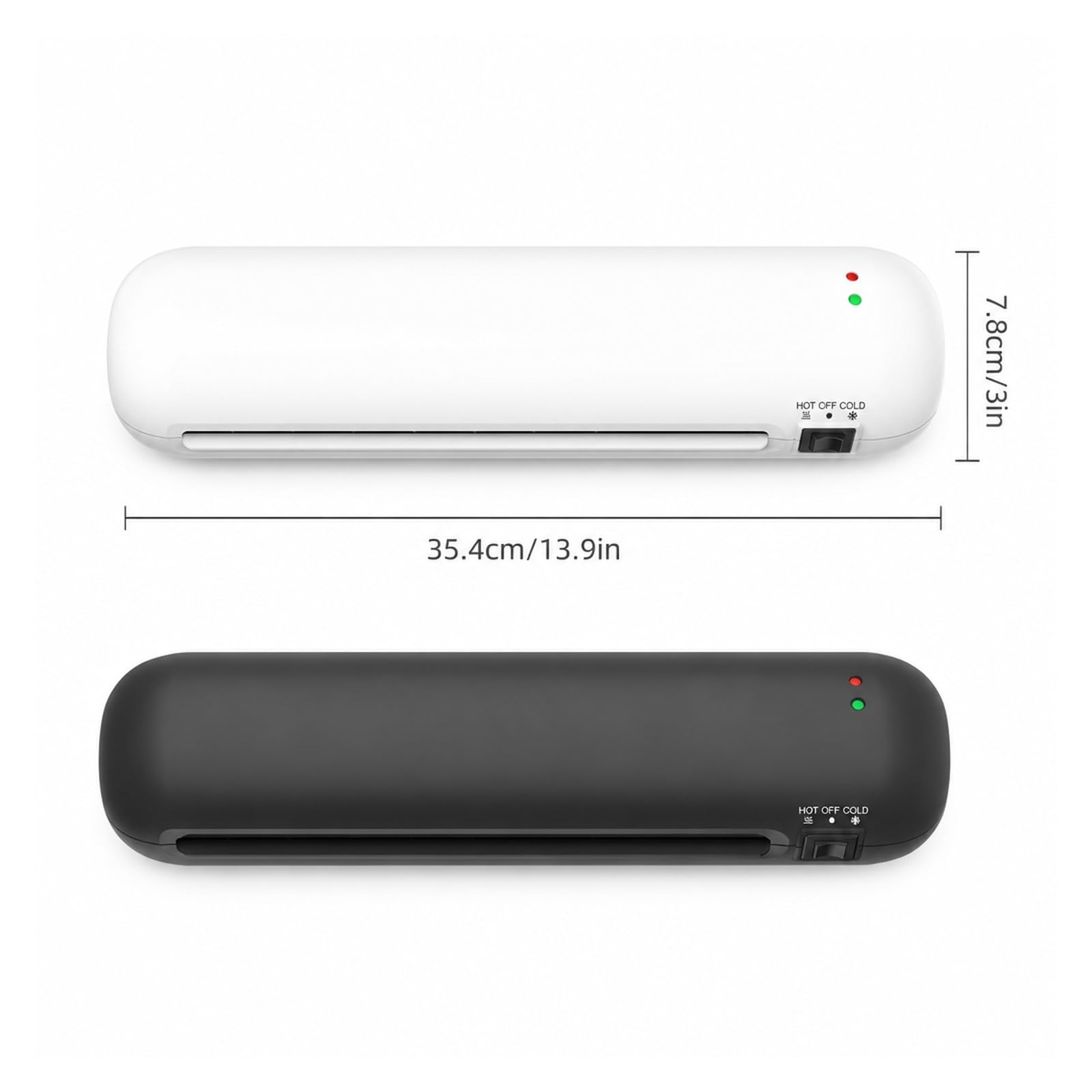 Laminator, Laminator Stołowy, Rozmiar A4 do domu i biura | Laminowanie Na Gorąco I Zimno, System 2 Rolek, Maksymalna Szerokość 9 Cali