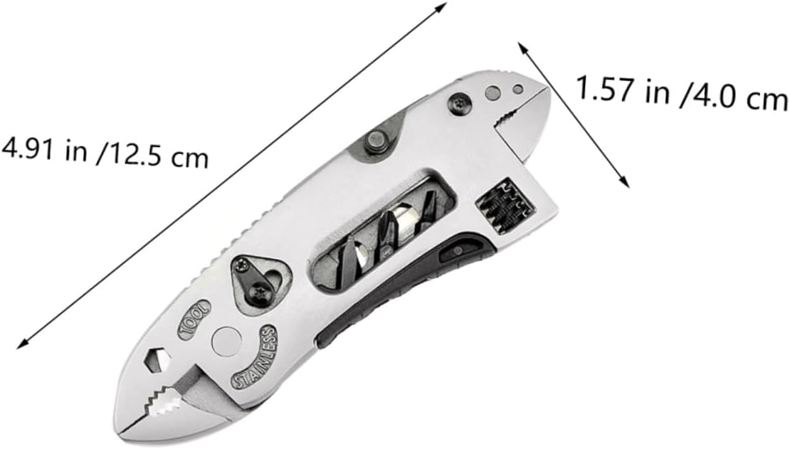 2Pcs Multifunctional Pliers Multi Tool with Wire Cutters and Screwdrivers Portable Outdoor Camping Wrench Compact Safety Lock for Hiking Survival Repair