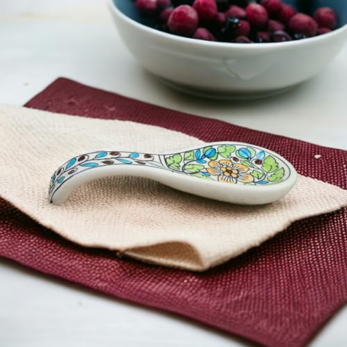 Image of Malaikah Ceramic Spoon Rest Pack of 4 for Home, Kitchen, Dining, Kitchen Decor & Gifting