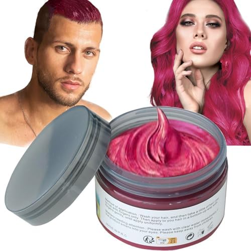 Hair Color Wax,One-time Temporary Modeling Natural Colour Hair Dye Wax,Natural Matte Hairstyle for party,Cosplay,Masquerade,Nightclub,Halloween(Blue)