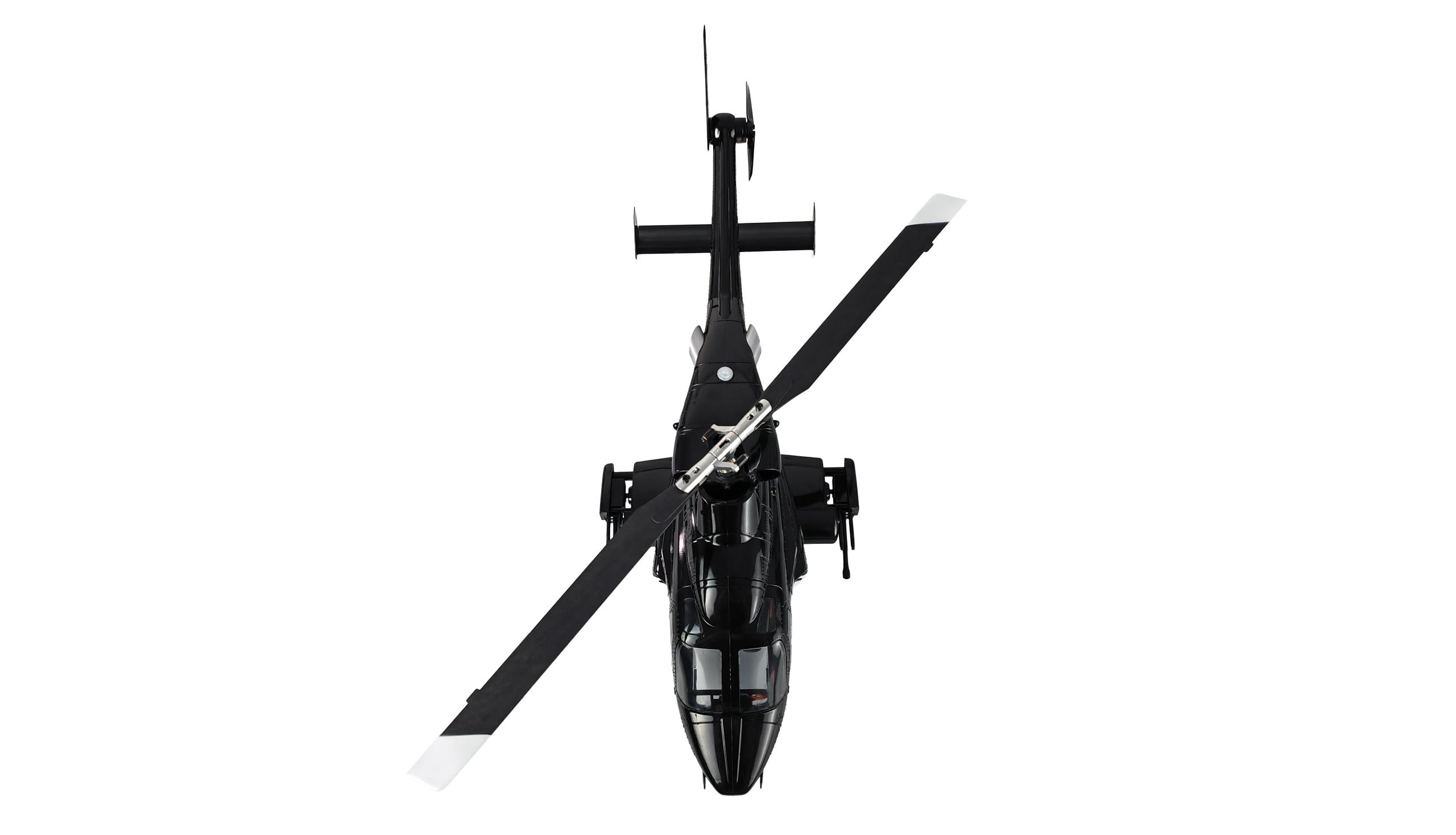 Amewi Bell 222 Airwolf Pro GPS Helikopter 8-Kanal 3D/6G RTF ferngesteuert RC, Schwarz