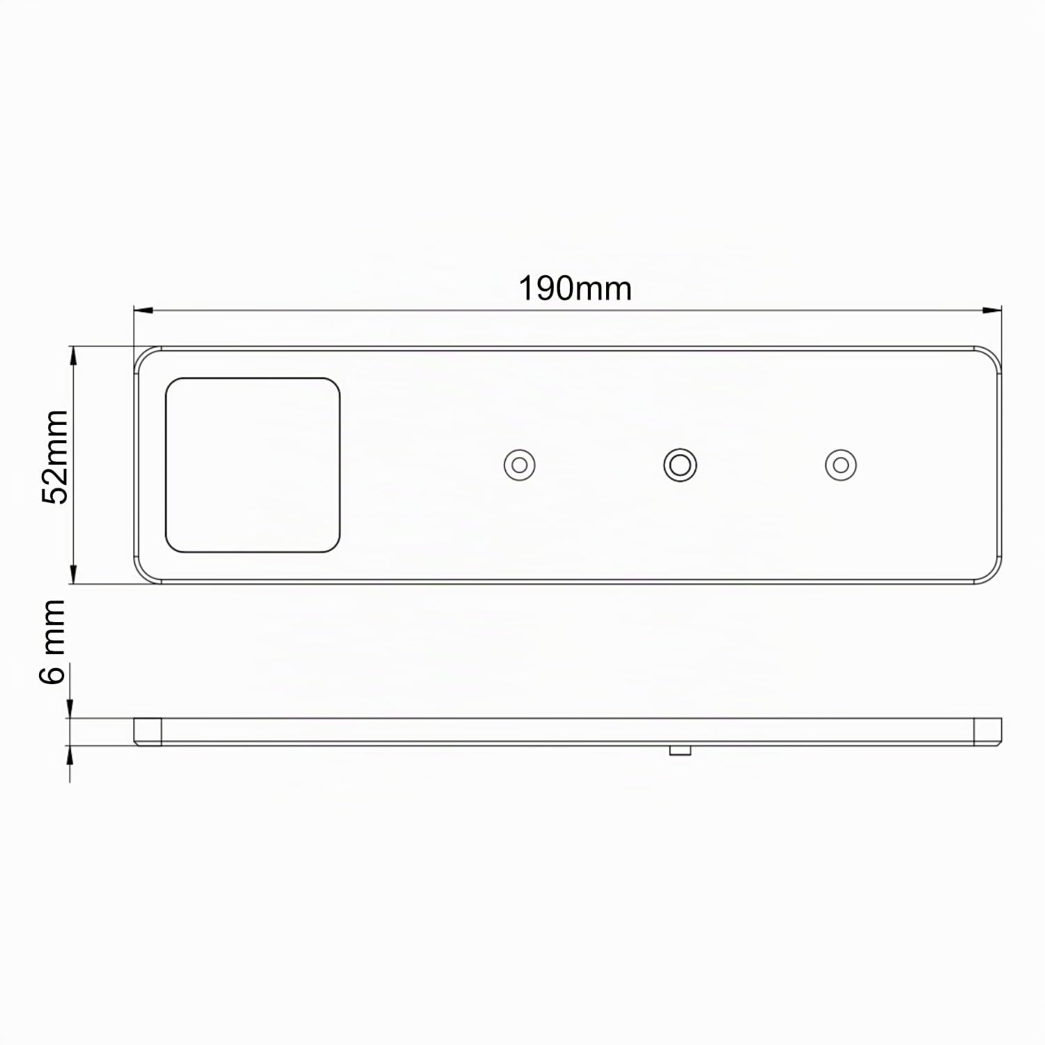 kalb | LED Unterbauleuchten SET Solid2, silbergrau mit mech. Schalter, 3W, 200cm Kabellänge, Auswahl:4er Set warmweiss