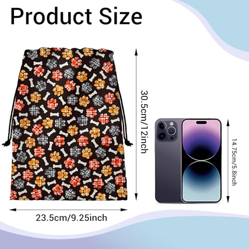 Image of Grip Bag for Gymnast Colorful Paw Plaid Adjustable Gym String Storage Pouch Patriotic Small Bag