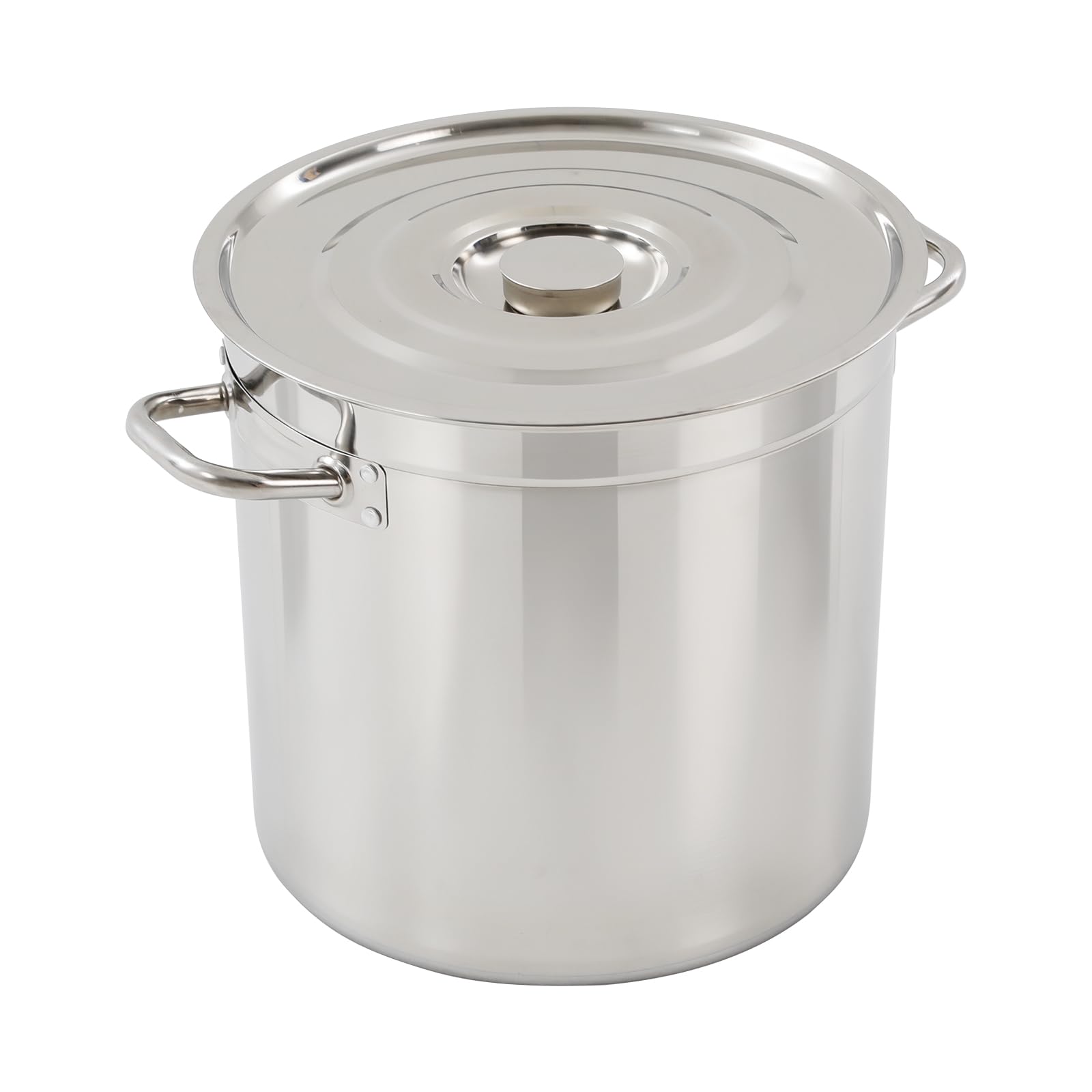 Garnek do zupy ze stali nierdzewnej 35 l z pokrywką Ø 35 cm | Pojemność ponad 35 l, otwór Ø 35 cm, z pokrywką, do gospodarstwa domowego i gastronomicznego, stal nierdzewna