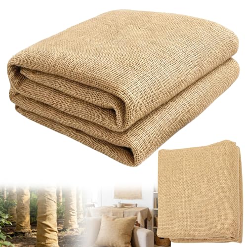 5M Hessian Fabric/Textured Burlap 63 inches (160 CM) Wide (260 G/M) Suitable for Gardening Outdoor Tree Protection Weddings Arts and Crafts and More.