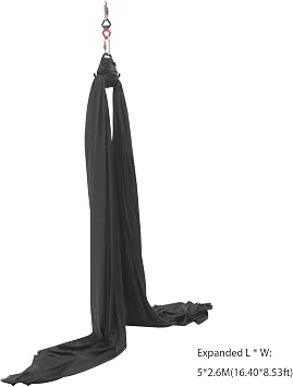 Aerial Silks Equipment, Stretch Aerial Silk Starter Kit for Aerial Acrobatic Dance, Aerial Yoga Hammock