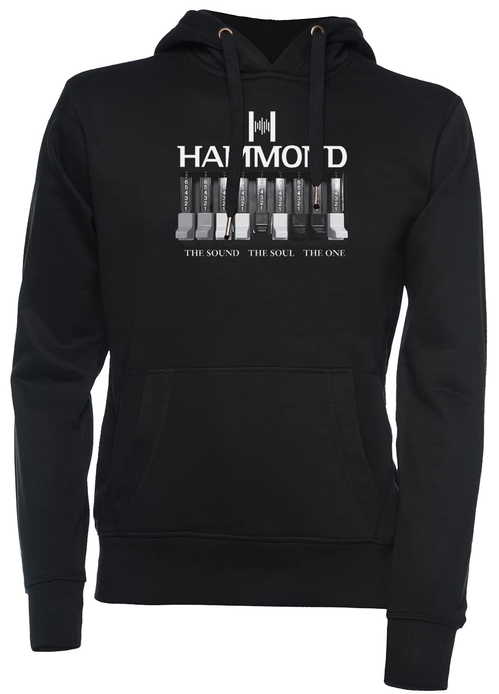 Hammond Organ Logo And Graphics Unisex Felpa con Cappuccio Nero
