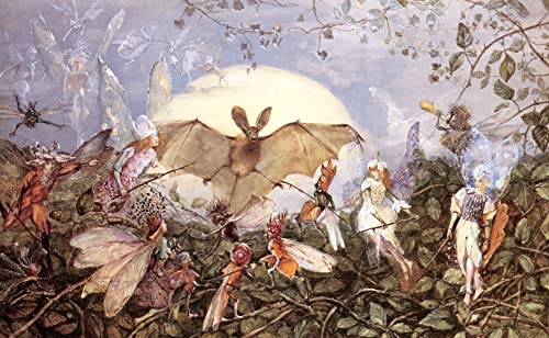 Poster Fitzgerald hordes attaquant une chauve-souris toile 50x70cm pour habiller un mur vide
