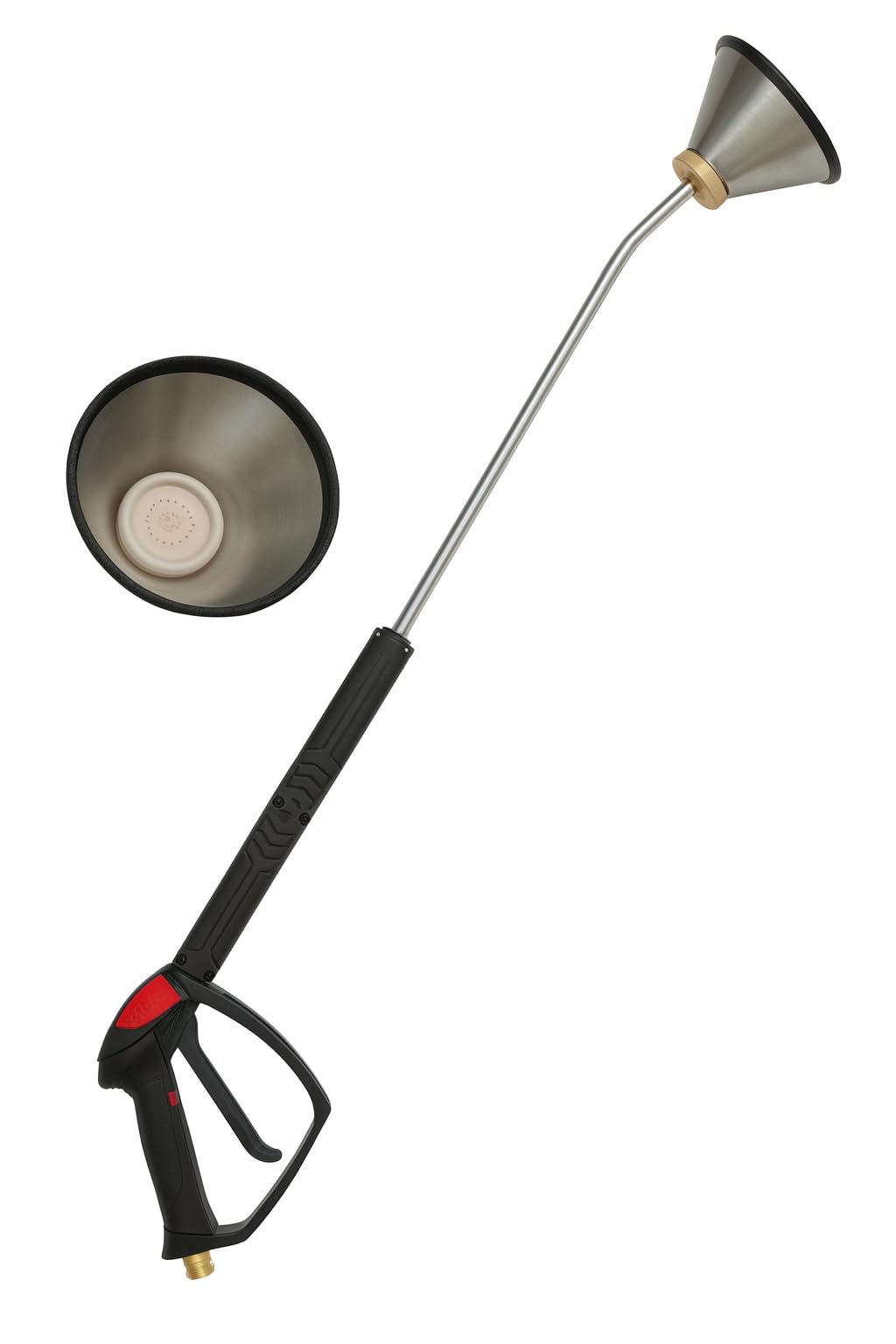 M&M Smartek pistola M22 AG + lanza deshierbe 90 cm, 350 bar | Pistola de alta presión para agua fría o caliente según modelo; comprobar conexión, caudal, presión y equipo antes de usar.