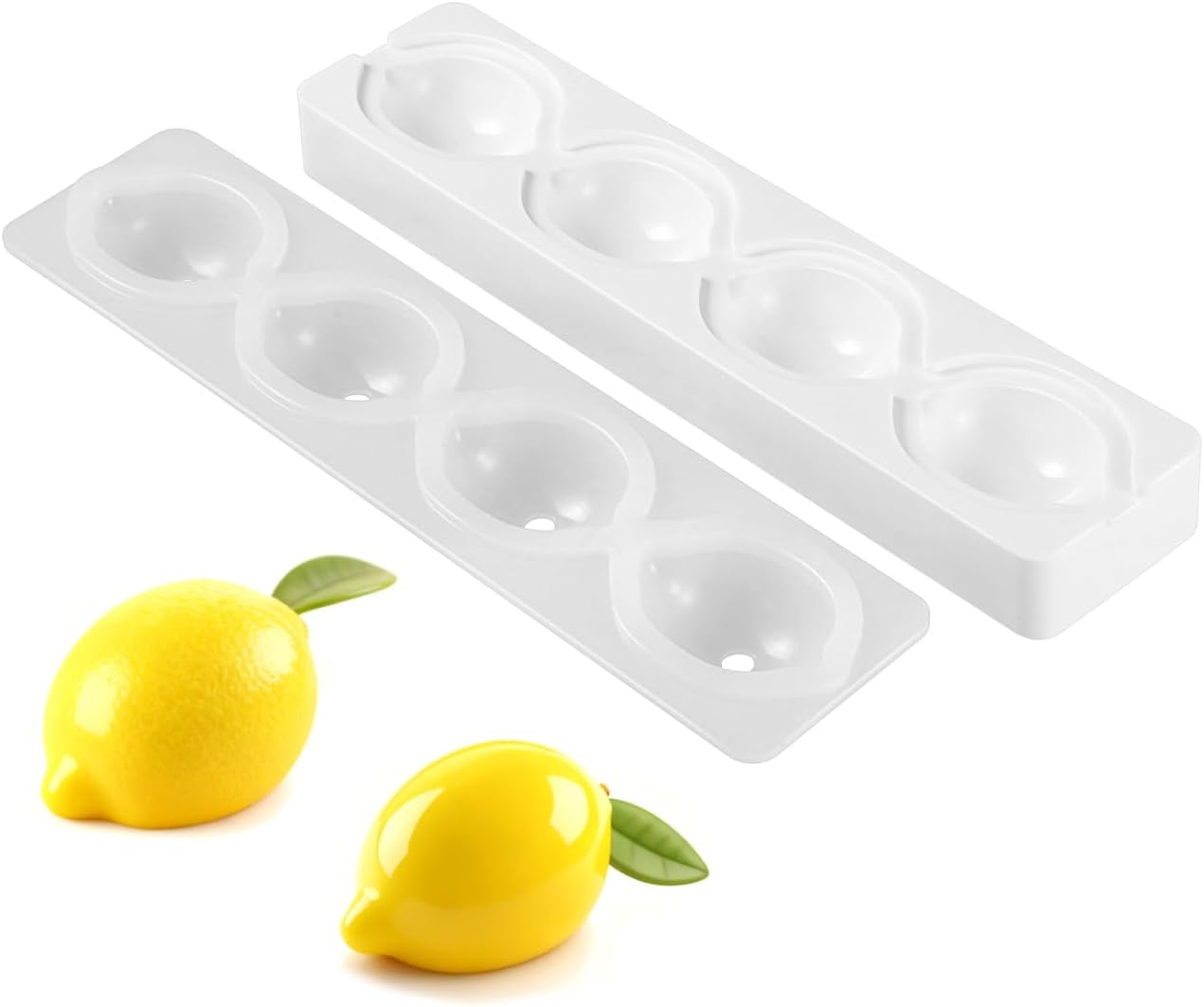 DOITOOL Lemon Shape Silicone Mold, 3D Cake Silicone Lemon Molds for Baking Dessert Jelly Ice Cream