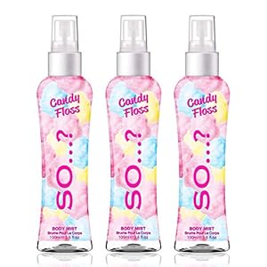 Body Mist By So…? Womens Candy Floss Body Mist Fragrance Spray 100ml Bundle (3 Pack)