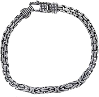 Sterling Silver, Mens Brushed Designer Link