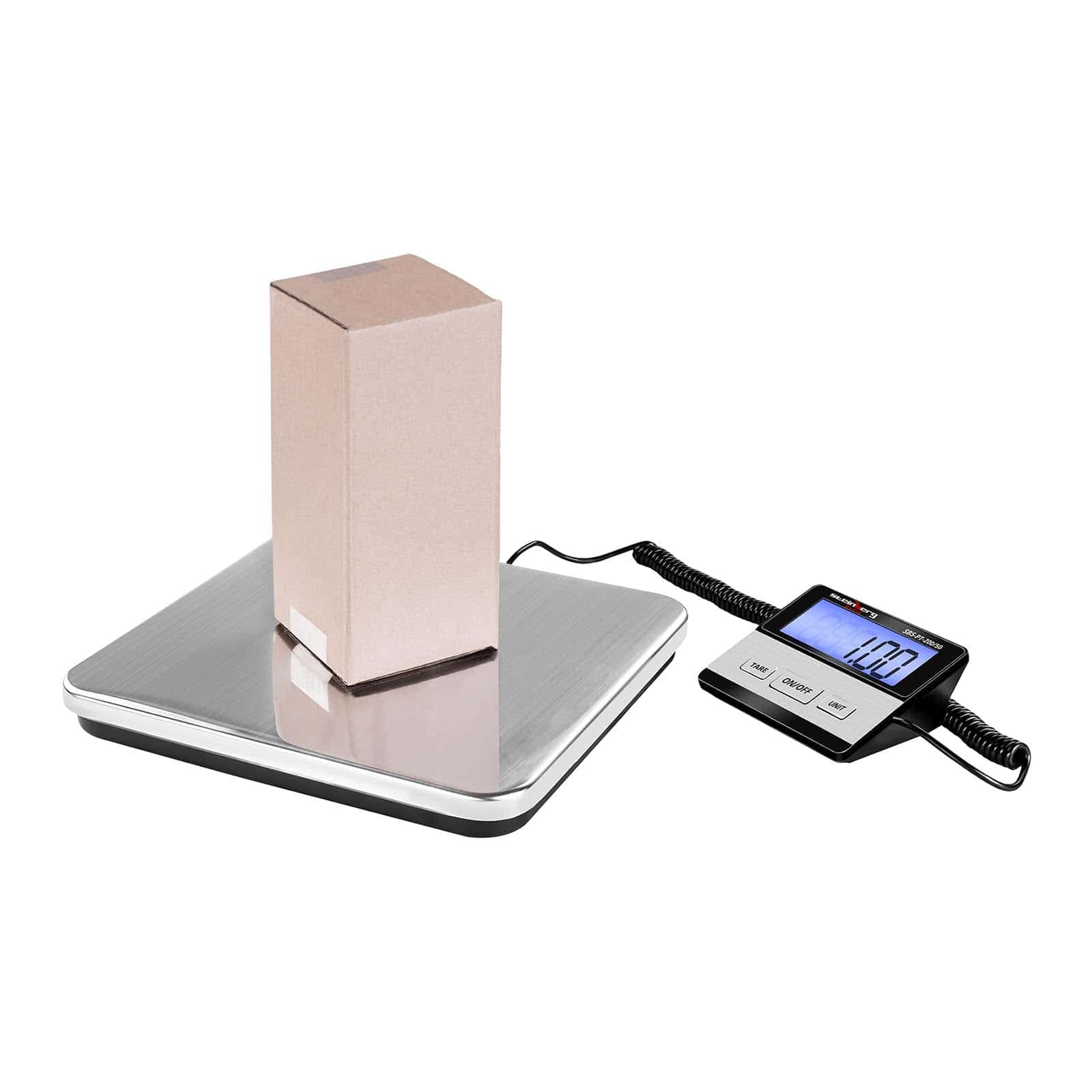 Steinberg System 200 kg / 50 g cyfrowa waga paczek waga platformowa z wyświetlaczem LCD waga cyfrowa 30,0 x 28,5 cm