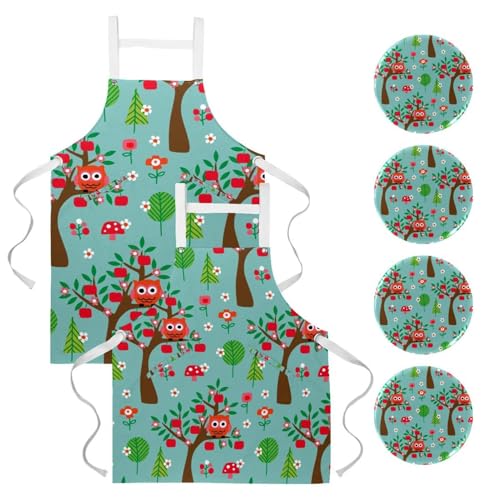 Tablier de serveuse pour restaurant et bistrot lot de 2 avec broches amovibles