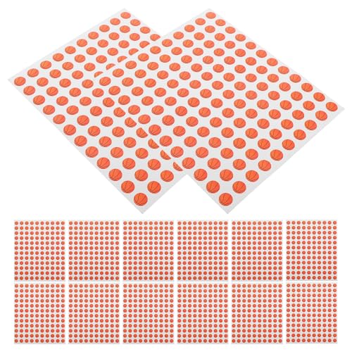 CORHAD Autocollants Basket-Ball 20 Feuilles 2400 Stickers Mini Ballons de Sport Autocollants Scrapbooking DIY Décorations Fête Thème Bal
