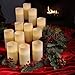 Enchanted Spaces Set of 12 Ivory 3x6 Wax Remote Controlled Battery Operated Flickering Candles with Remote and Batteries (Ivory, 12pk)