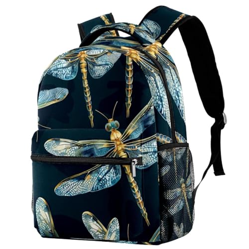 Sac à dos d'école motif libellule bleue pour accompagner leurs rêves