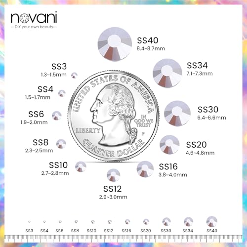 Image of SS12 Silver Rhinestones - 1440pcs Non-Hotfix Glass Nail Gems for Crafts, Makeup Bags & DIY Decoration
