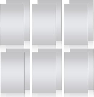 12 Pcs Metal Shim Stock 316 Stainless Steel Sheet Shim, Flat Sheets of Metal for Kitchen DIY Craft Making Marine Application 0.001, 0.0015, 0.002, 0.003, 0.004, 0.005 Inch Thick, 6 x 12 Inch