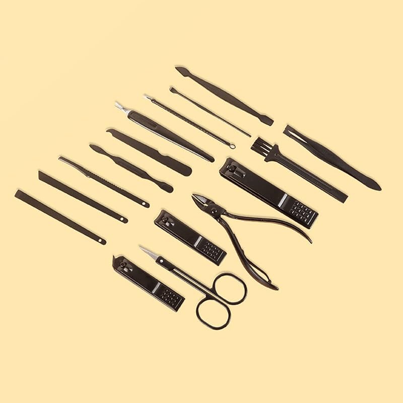Ensemble de coupe-ongles en acier durable avec 16 outils de manucure de haute précision