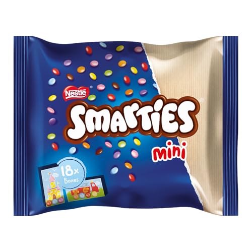 SMARTIES Mini Confetti ripieni di Cioccolato al Latte, 18 Scatoline da 14,4g (259,2g)