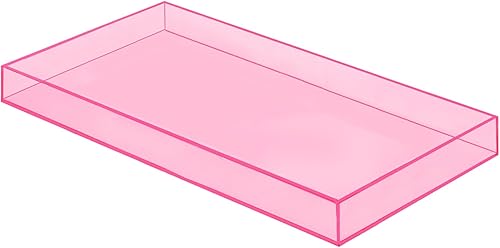 Miniatura 2 de ROYALITA Bandeja acrílica de baño para encimera, bandeja de toalla de invitados para servilleta, perfume, joyería, maquillaje, bandejas de tocador