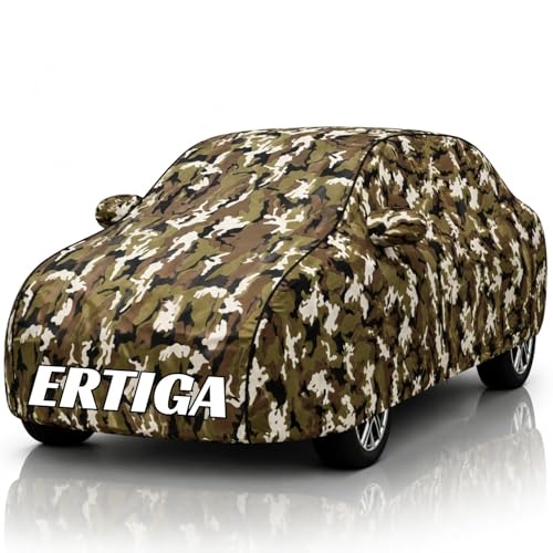Image of Safe-Cars New Jungle 100% Waterproof Ertiga Car Cover | Polyester Car Body Cover for Rain & Sun | UV Protection, Dustproof, Scratch Resistant, Windproof, Heat Resistant, Custom Fit