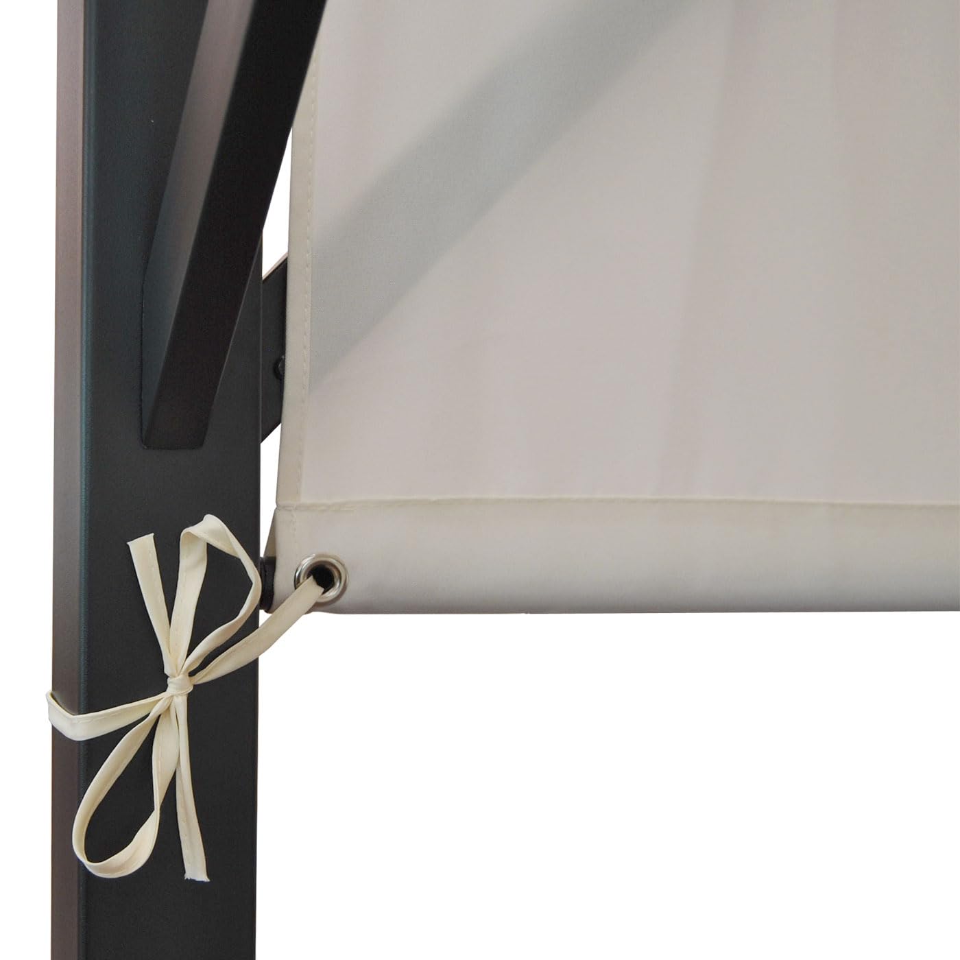 Mendler Pergola Baia-AM, pawilon ogrodowy, zadaszenie tarasu, stabilny stelaż ze stali 6 cm + dach przesuwny, 4 x 4 m