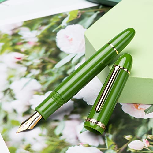 4Pcs Assorted Colors Jinhao X159 Acrylic Fountain Pen Set, Size 8 Extra Fine Nib Classic Design Smooth Writing Pen With Converter (Gold Trim) #TOP3