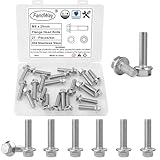 FandWay 27 viti esagonali M8 x 25 mm, viti a flangia in acciaio inox A2 V2A, viti strutturali, esagonali esterni, filettatura completa, passo della filettatura 1,25 mm, per riparazione auto e moto.