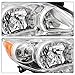 TUSDAR Headlight Assembly Set for 2011-2013 Toyota Corolla 4-Door Headlamp Replacement Driver and Passenger Side Chrome