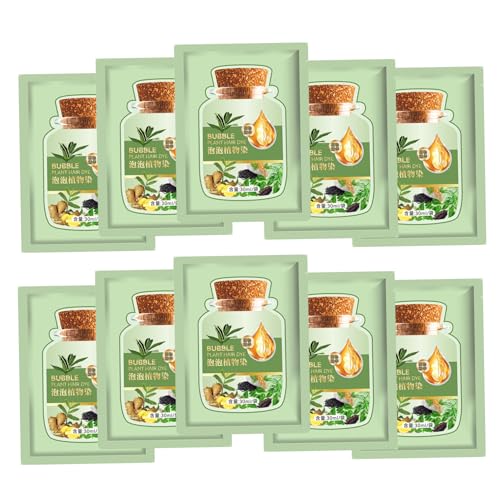 Tinte para el cabello de burbujas, 10 pcs tinte para el cabello natural refrescante de 30 ml de extracto de planta burbuje