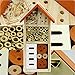 Lulu Home Wooden Insect House, Hanging Insect Hotel for Bee, Butterfly, Ladybirds, Beneficial Insect Habitat, Bug Hotel Garden, 10.4 X 3.4 X 5.4 Inch