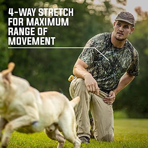 Mossy Oak Camo Hunting Short Sleeve Shirt for Men - Lightweight Performance Stretchable Tee with 4-Way Stretch & Cooling Tech4