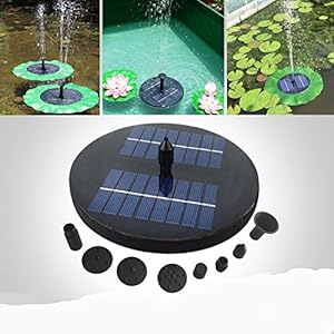 AKDSteel Solar drijvende miniatuur landschapsfontein 1.6w zonne-fonteinpomp, gebruikt voor vogelbaden, vijvers, zwembaden, aquariums, aquaria en tuinen