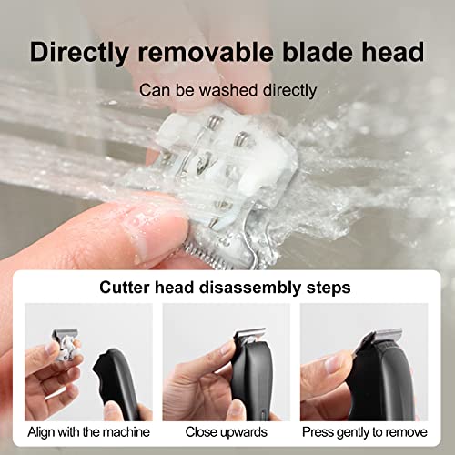 Hair Trimmer For Men Professional, Rechargeable Hair Clippers, Beard Trimmer, Home Haircut Kit, Electric Beard Trimmer, Cordless Barber Grooming Sets, Silence And Smooth And No Stuck Hair, Black #TOP2