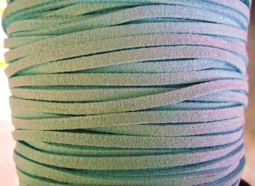 US seller Roll of 100 yards Leather Suede Cord 3mm Trim/Trimming/Beading/Purple T163-Baby Blue
