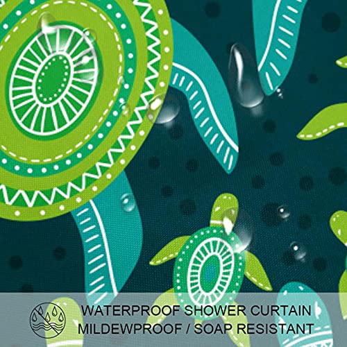 Rideau de douche tortue imperméable vert océan 168 x 183 cm accessoire douche