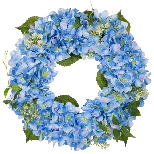 Briful Hydrangea Spring Wreaths for Front Door, 16.5''...